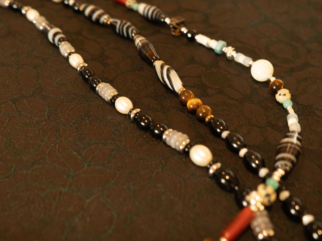 Mosaic Stone Necklace stone detail image 1 MAK09016.jpg