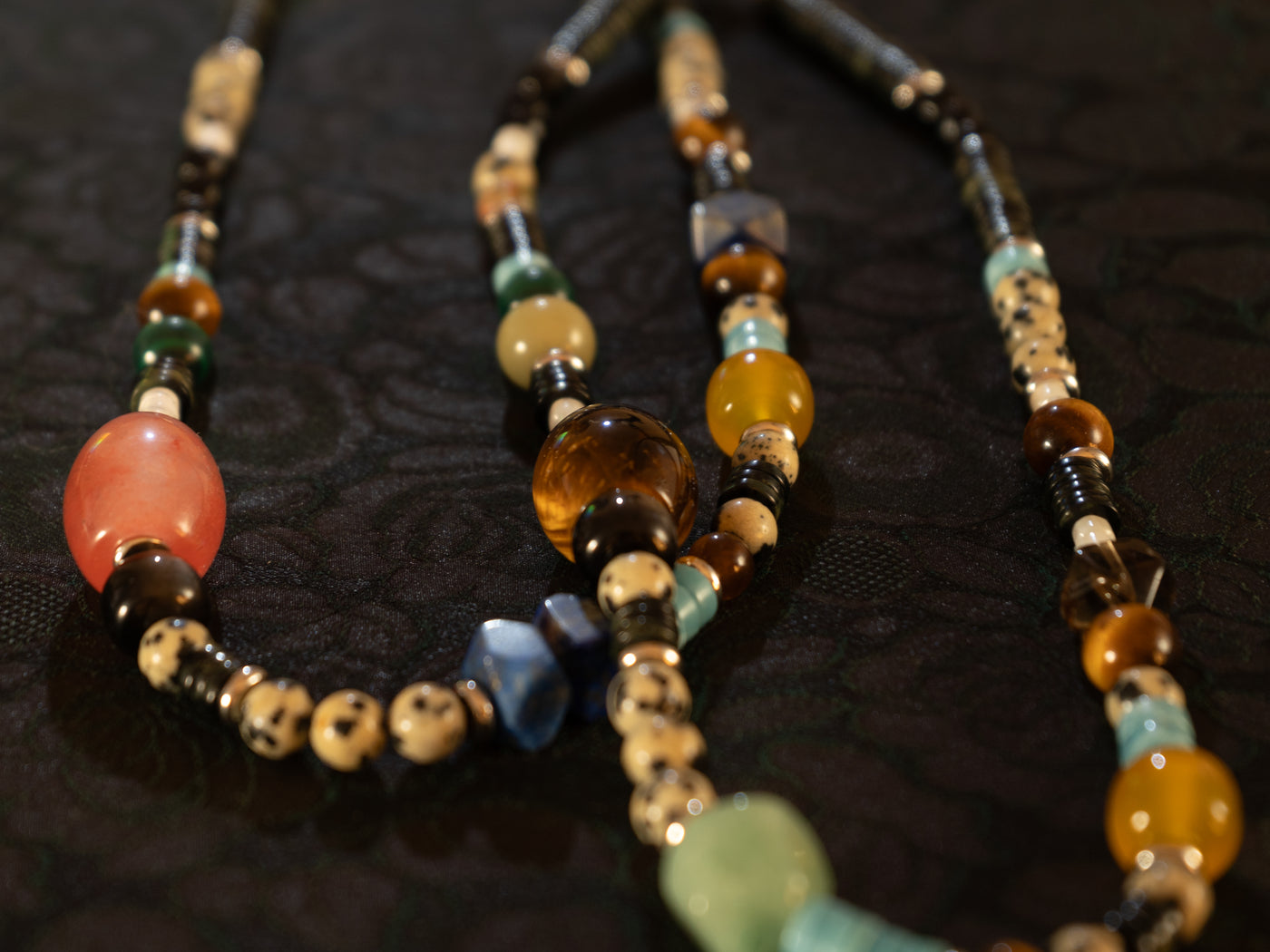 Confetti Stone Necklace stone detail image 5 MAK09044.jpg