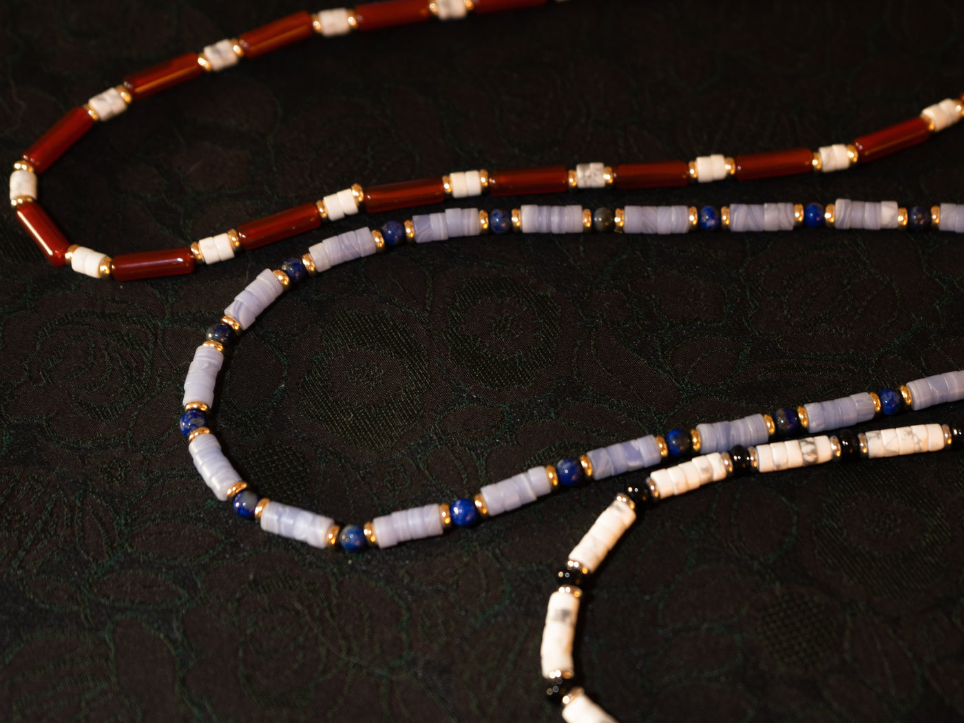 Blue Lace Fine Necklace stone detail image 3 MAK09056.jpg