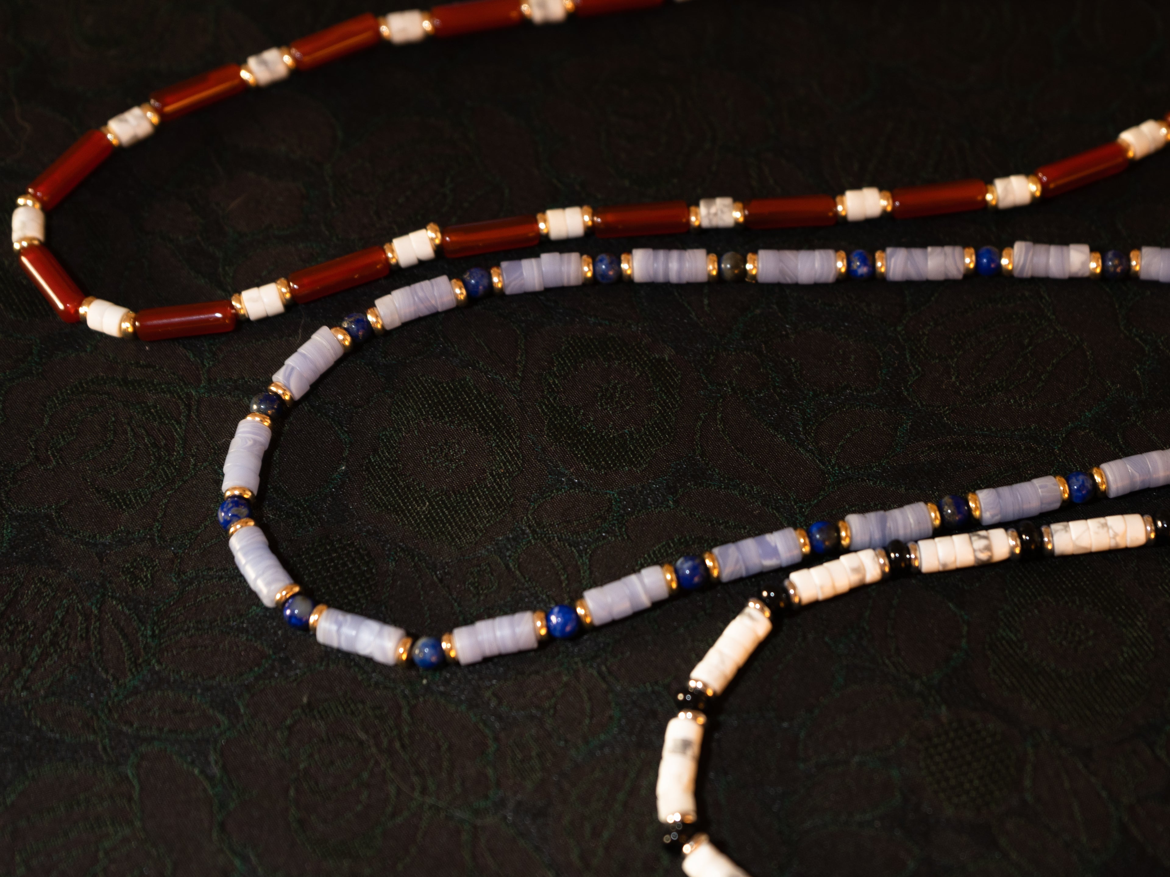 Blue Lace Fine Necklace stone detail image 3 MAK09056.jpg