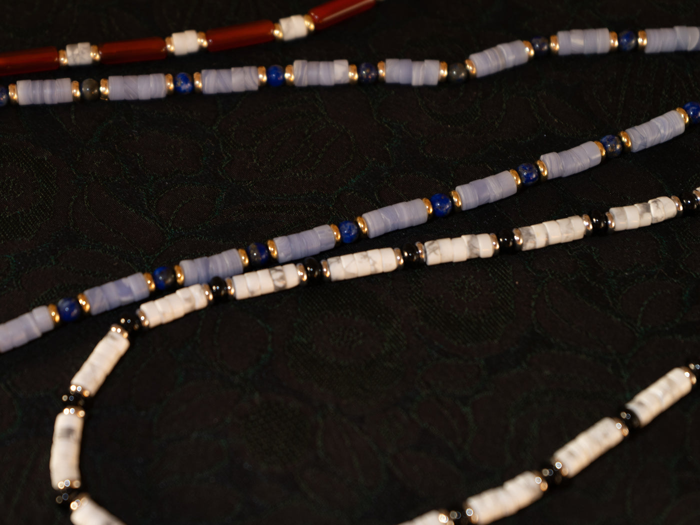 Coral Stripe Necklace stone detail image 2 2 MAK09062.jpg