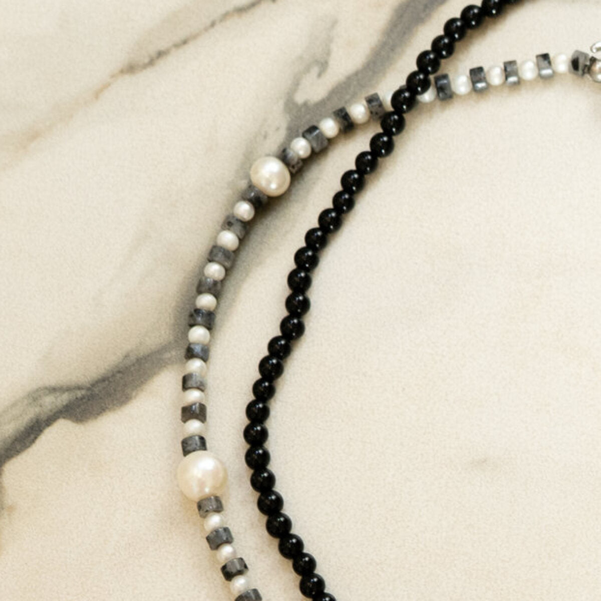 Black Pearl Double Necklace single product view