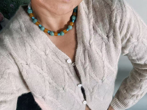 Turquoise Tide Necklace styled on body image 1 1 ec6e84fdef72e52243a30c77b946a5c8.jpg