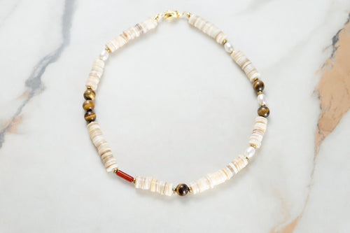 Gold Pendant Necklace real natural stone product photo