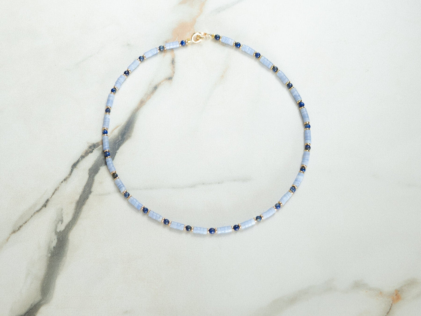 Blue Lace Fine Necklace product view