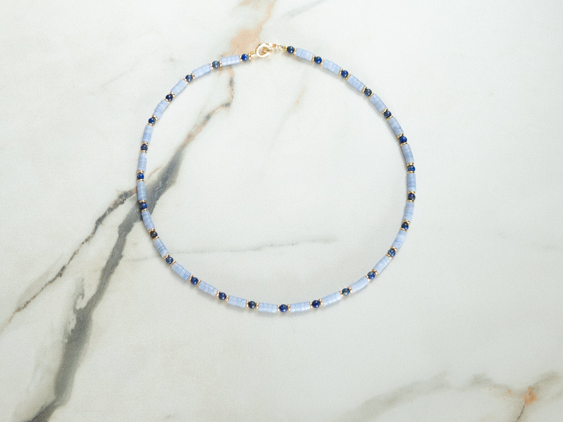 Blue Lace Fine Necklace product view