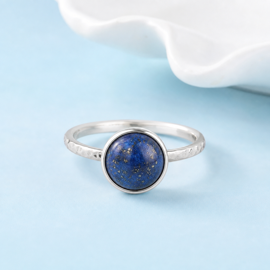 Lapis Azure Ring natural stone jewelry product photo