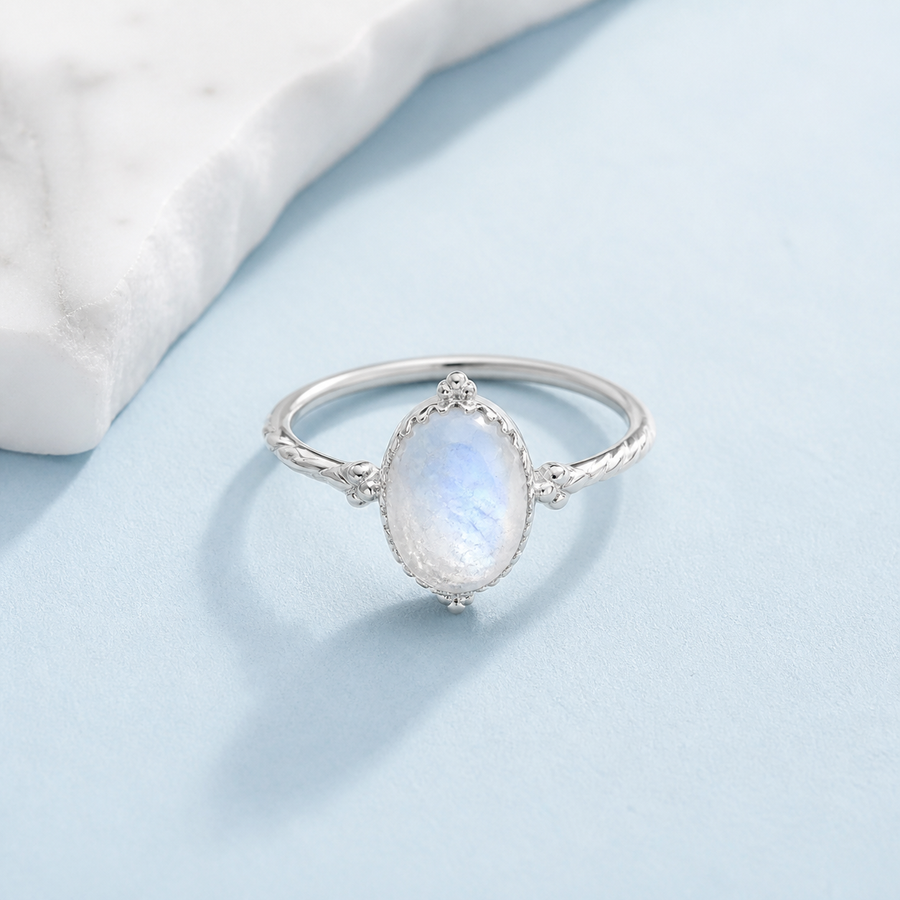 Moonstone Sky Ring natural stone jewelry product photo